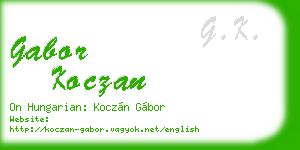 gabor koczan business card